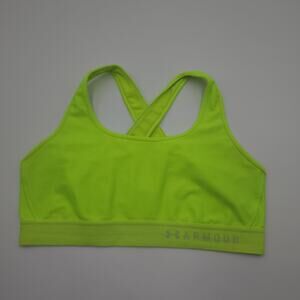 Under Armour Mid Crossback Bra in Highlighter Size XL